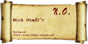 Nick Otmár névjegykártya